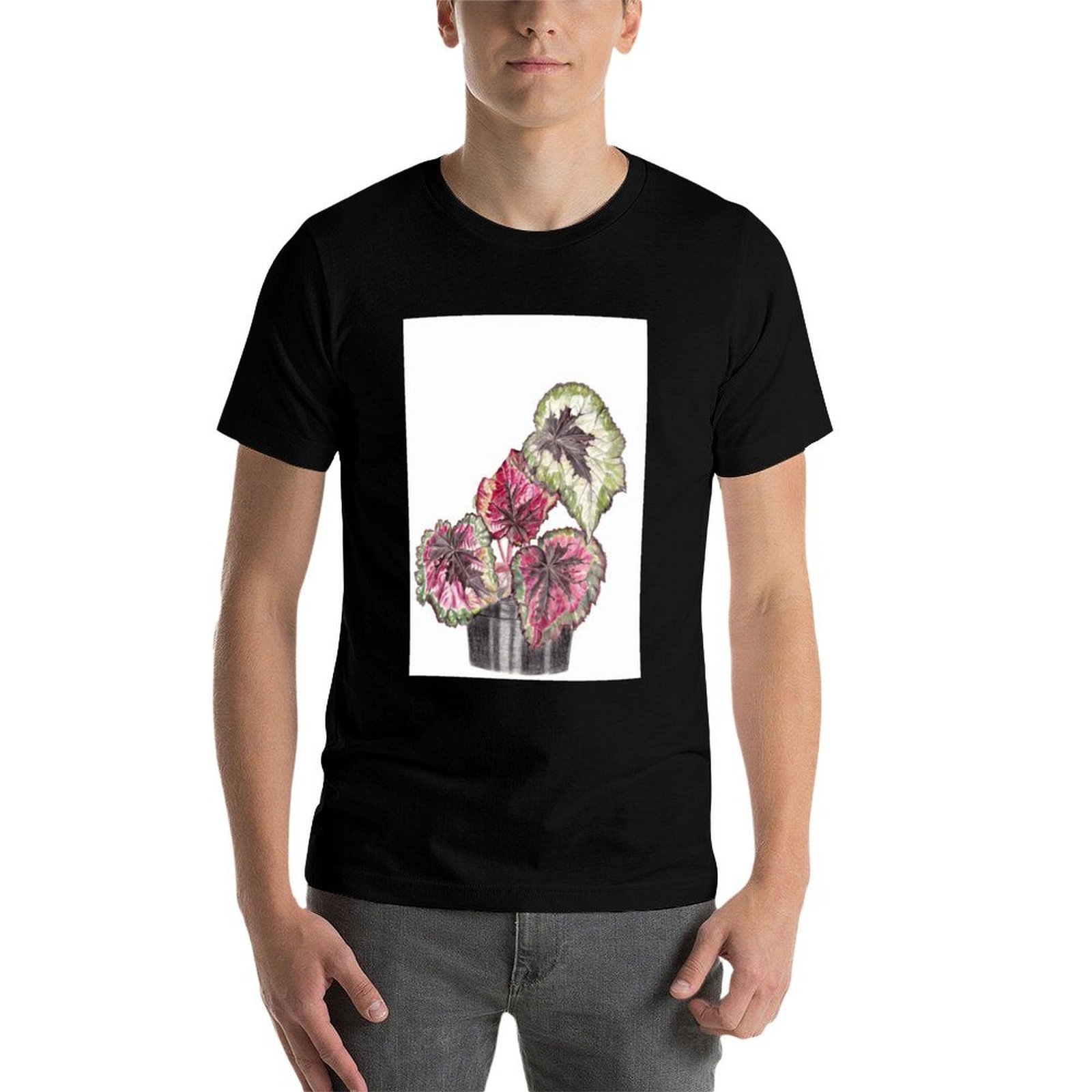 Begonia Rex T-Shirt Simple Gra - огляд і ціна Begonia Rex